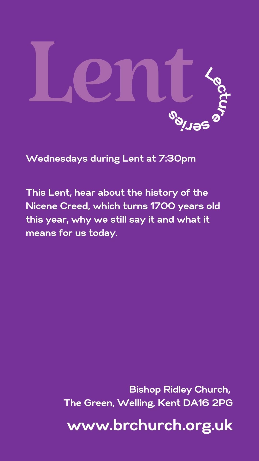 Lent Lectures 2025