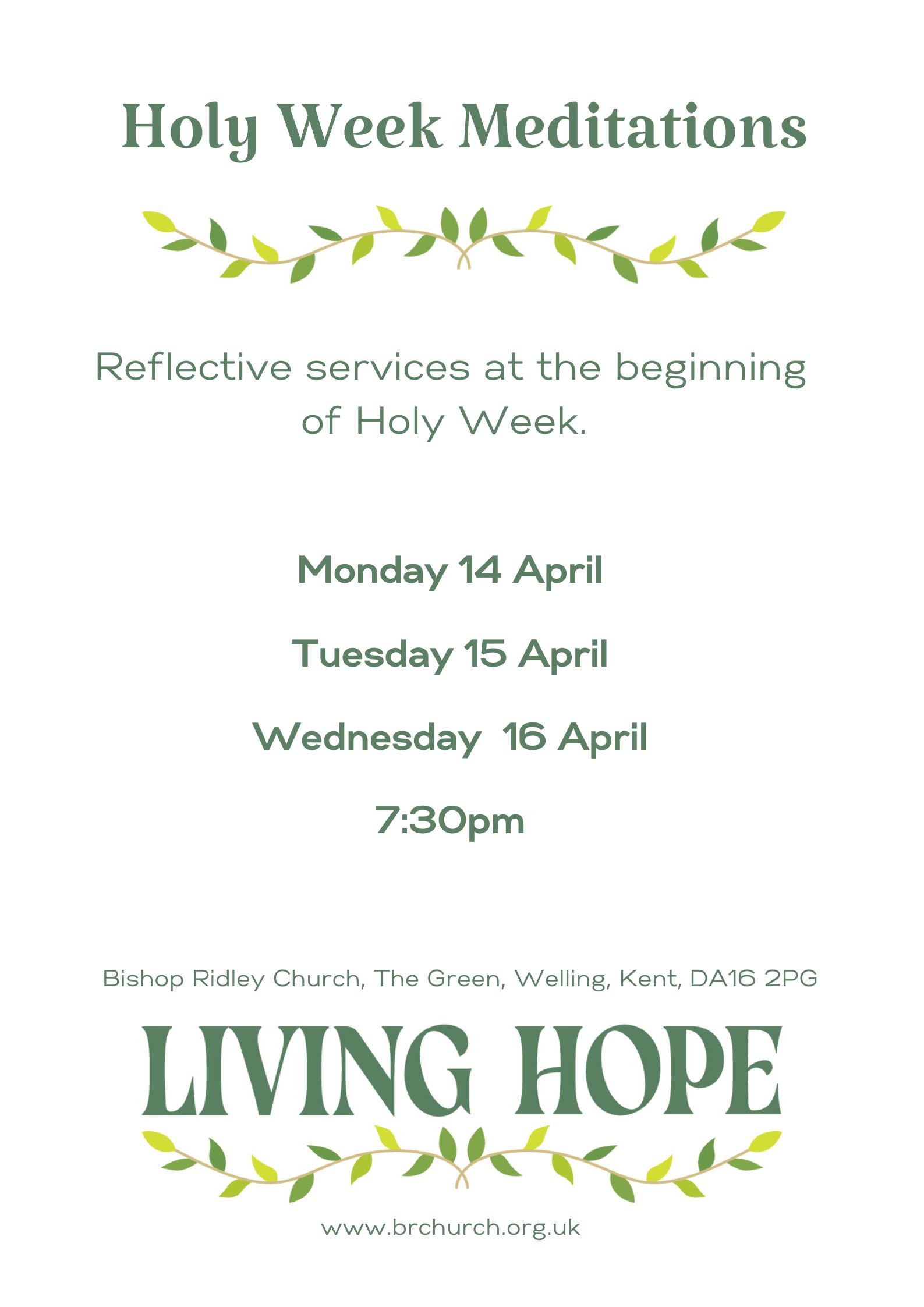 Holy Week Meditations 2025
